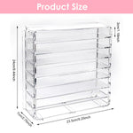 MAYCREATE Makeup Organizer for Vanity with 8 Section Dividers and Clear Acrylic Design | 23.5 x 24.5 x 7 cm Countertop Storage