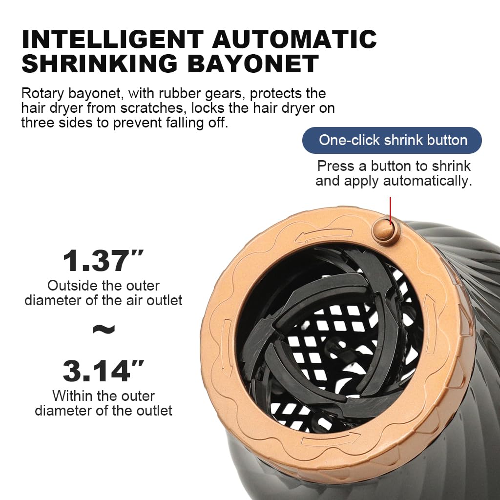 MAYCREATE Curly Hair Diffuser for Volumizing Curls with Clip-On Fit | Heat-Resistant PC Material