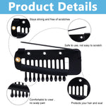 MAYCREATE Dupatta Clips 20 pcs for Secure Hijab and Scarf Styling with Snap Closure | Stainless Steel Black Pins for Women