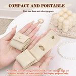 MAYCREATE Mini Travel Jewelry Bag for Trips with Snap Button Closure and PU Material | 3 Piece Organizer Set