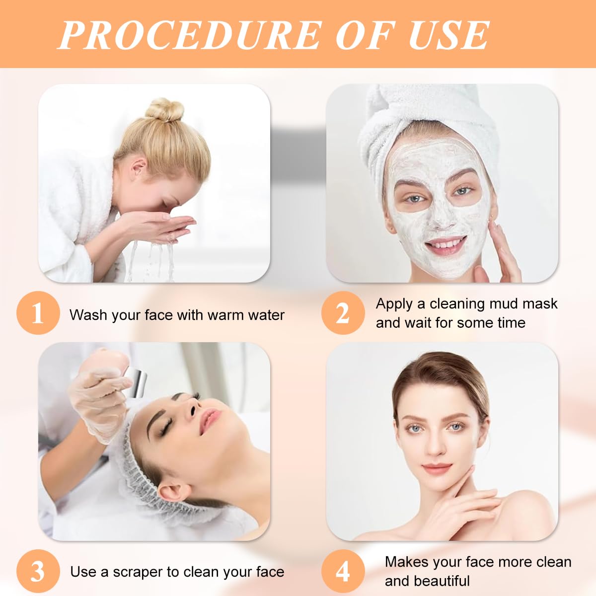 MAYCREATE Blackhead Remover Tool for Face with Curved Scraper and Heart-Shaped Handle