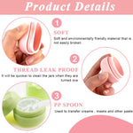 MAYCREATE Silicone Cream Jars for Travel featuring Leakproof Screw Cap 3pcs 20ml Set | Color Bottles for Toiletries