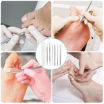 MAYCREATE Ingrown Toenail Tool Kit for Nail Care with 6pcs Dual End Design | Surgical Stainless Steel