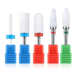 MAYCREATE Ceramic Nail Drill Bits 10 Pcs for Gel Removal and Shaping with 2.35mm Shank