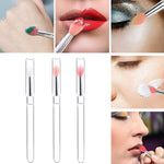 MAYCREATE Lip Brush for Lipstick Application with Cover featuring 9PCS Reusable Silicone Tips