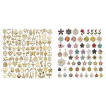 MAYCREATE Charms Combo Set for DIY Jewelry Making featuring 160pcs Gold Plated Enamel Pendants