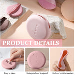 MAYCREATE® Silicone Makeup Sponge Puff Holder, Travel Powder Puff Case Organizer, Soft & Durable Beauty Blender Storage - Pink