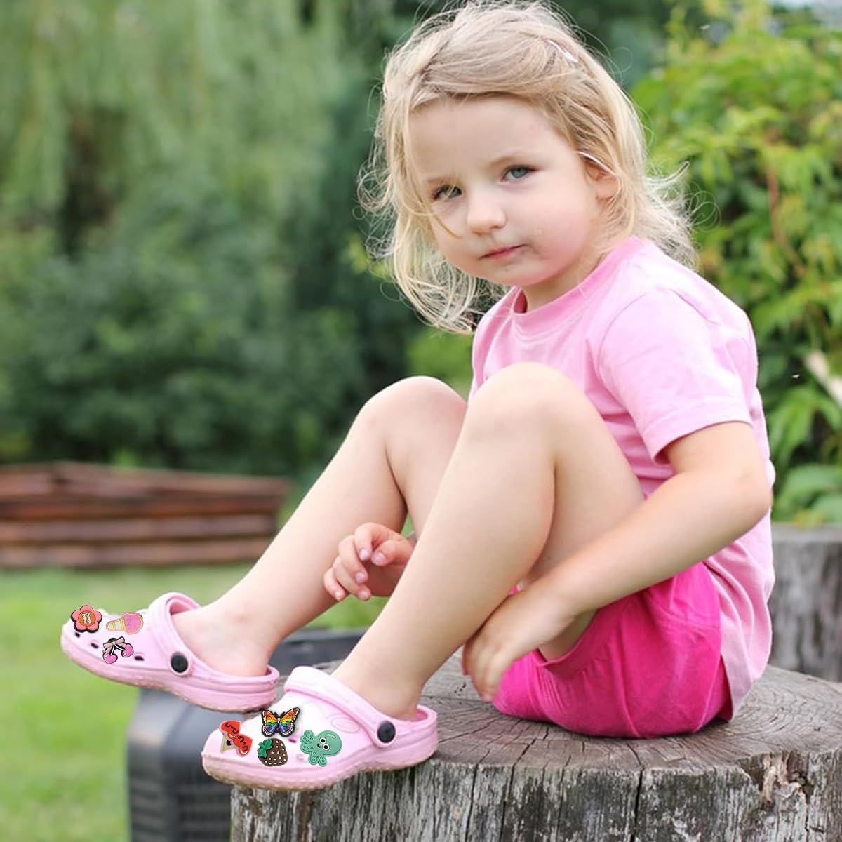 MAYCREATE Shoe Charms for Sandals featuring 35Pcs PVC Cartoon Designs | Easy Clip-On Decor