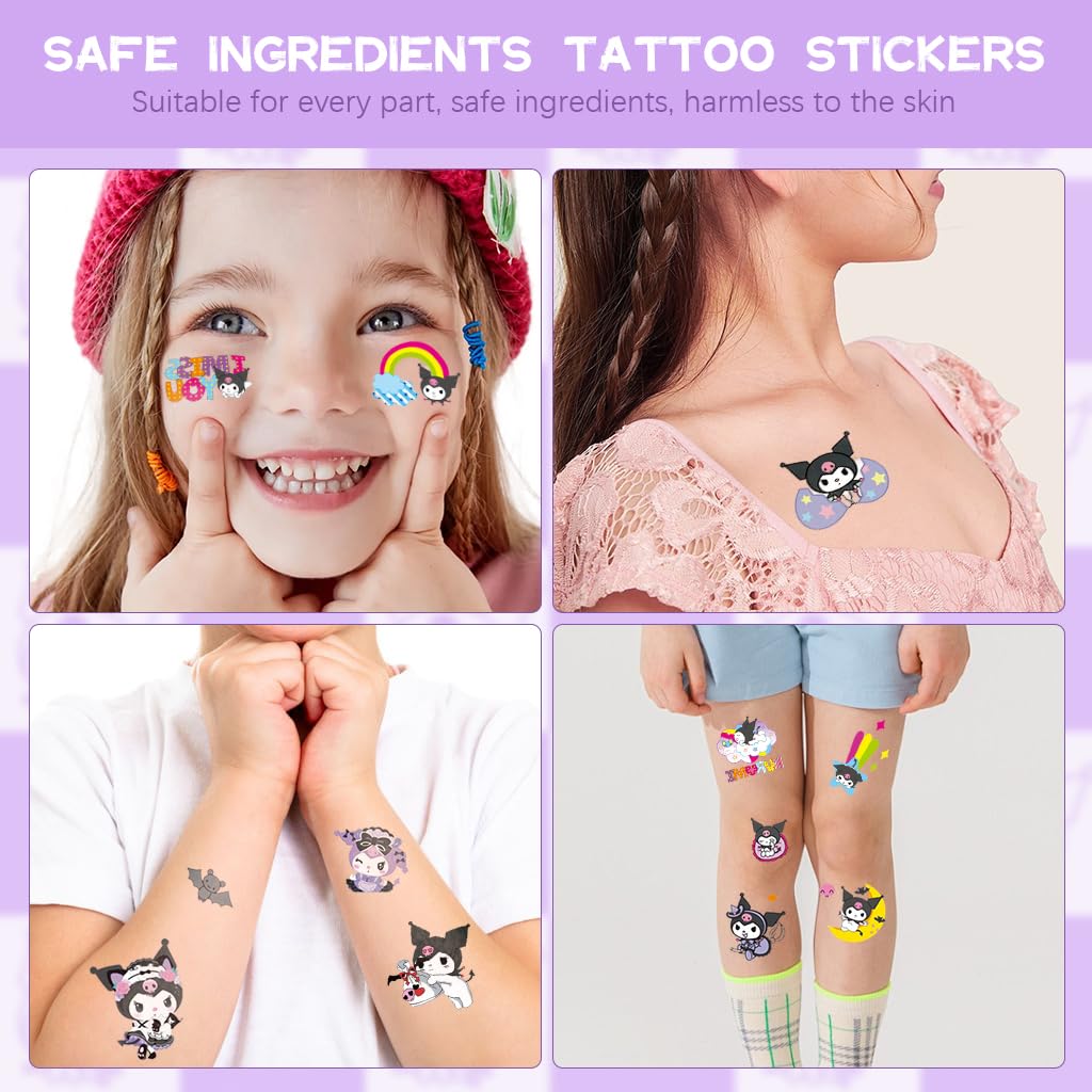 MAYCREATE® Kuromi Temporary Tattoo Stickers for Kids