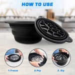 MAYCREATE Silicone Face Washing Basin 10.8 in for Travel and Home Use featuring Collapsible Design | Ideal for Ice Therapy and Skincare Routine