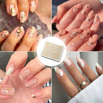 MAYCREATE Nail Stickers for French Manicure with 30 Sheet 3D Self Adhesive Gold Line Designs | Acrylic Nail Art Decals for Women