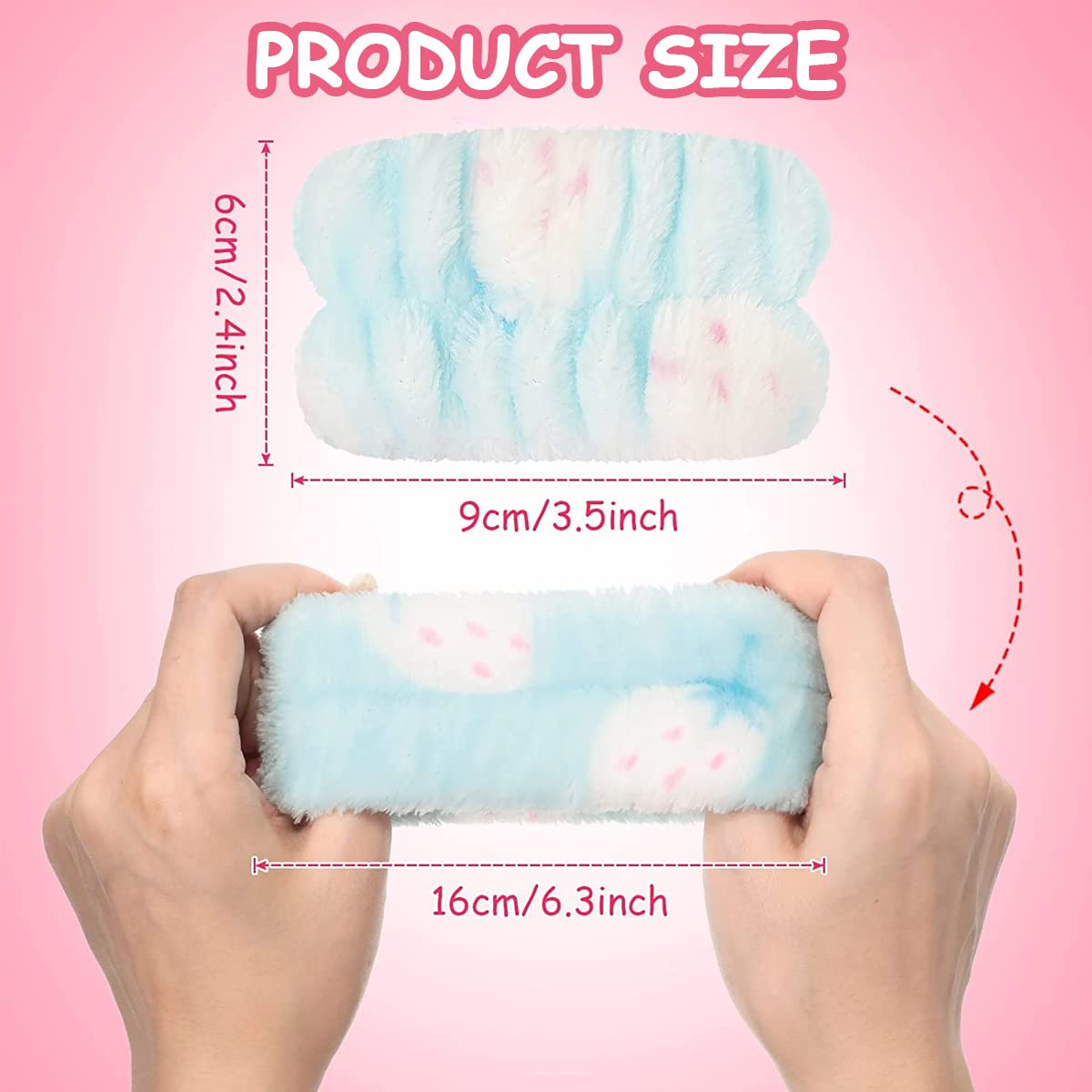 MAYCREATE® 4 Pairs Wrist Spa Washband Microfiber Wrist Wash Towel Band Scrunchies for Face Washing Yoga Fitness, Flannel Absorbent Sweatband for Women, Prevent Liquid from Spilling Multi