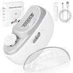 MAYCREATE Electric Nail Clipper with LED and 2 Speeds featuring USB Rechargeable 500mAh Battery