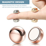 MAYCREATE 4 Pairs Multi-Use Round Magnetic Clothing Button Clips for Women Girls Hijab/Muslim Scarf,Saree Pins