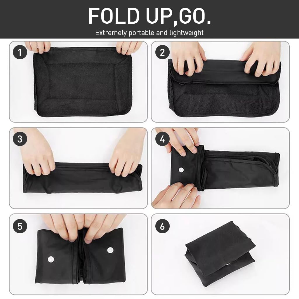 MAYCREATE Travel Organizer Packing Cubes 8 Pcs Set with Mesh Cover Bags and Laundry Bag | Lightweight Polyester Luggage Organizers