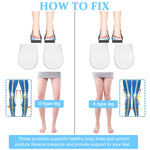 MAYCREATE Adjustable Orthotics Shoe Insert Heel Wedge for Supination & Pronation Correction Self-adhesive Gel Orthotics Shoe Insert for Improving Bow Legs, Knee Pain, Foot Alignment, One Pair