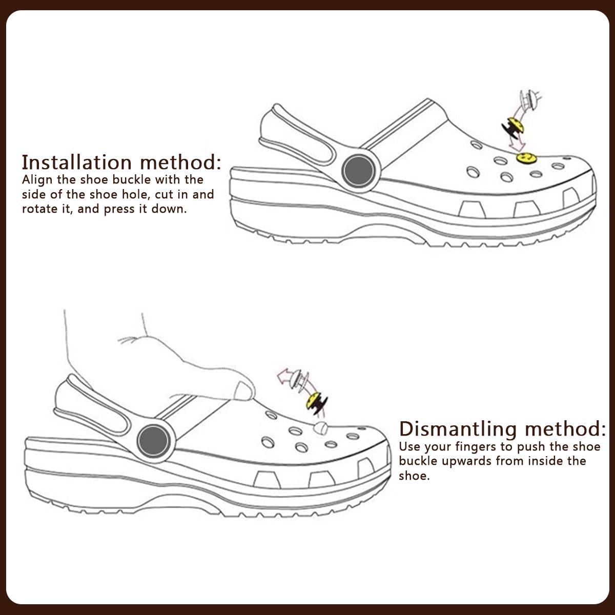 MAYCREATE Shoe Charms for Croc Clogs featuring 8PCS Cartoon Animal Design for Kids and Women
