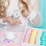 MAYCREATE 6Pcs Mini Travel Jewelry Box Creative Colorful Macaron Case Plastic Macaron Jewelry Box Storage Boxes for Makeup Bags Multi Purpose Storage Box for Earrings, Chain Bracelets, Necklace
