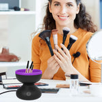 MAYCREATE Electric Makeup Brush Cleaner for All Sizes with 240 Silicone Heads | USB Spin Cup