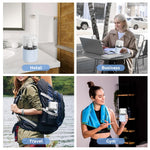 MAYCREATE Travel Bottles Set for Toiletries with Leak Proof Case and 4×50ml Refillable Containers