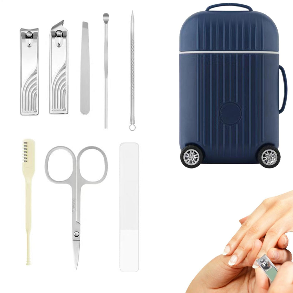 MAYCREATE® Nail Clippers Set, Personal Care Stainless Steel Fingernail Clipper Toenail Cutter Set, Nail Clippers for Women Men