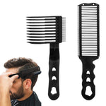 MAYCREATE Fade Comb for Men with Dual Teeth and Curved Neck | Durable Plastic Barber Set