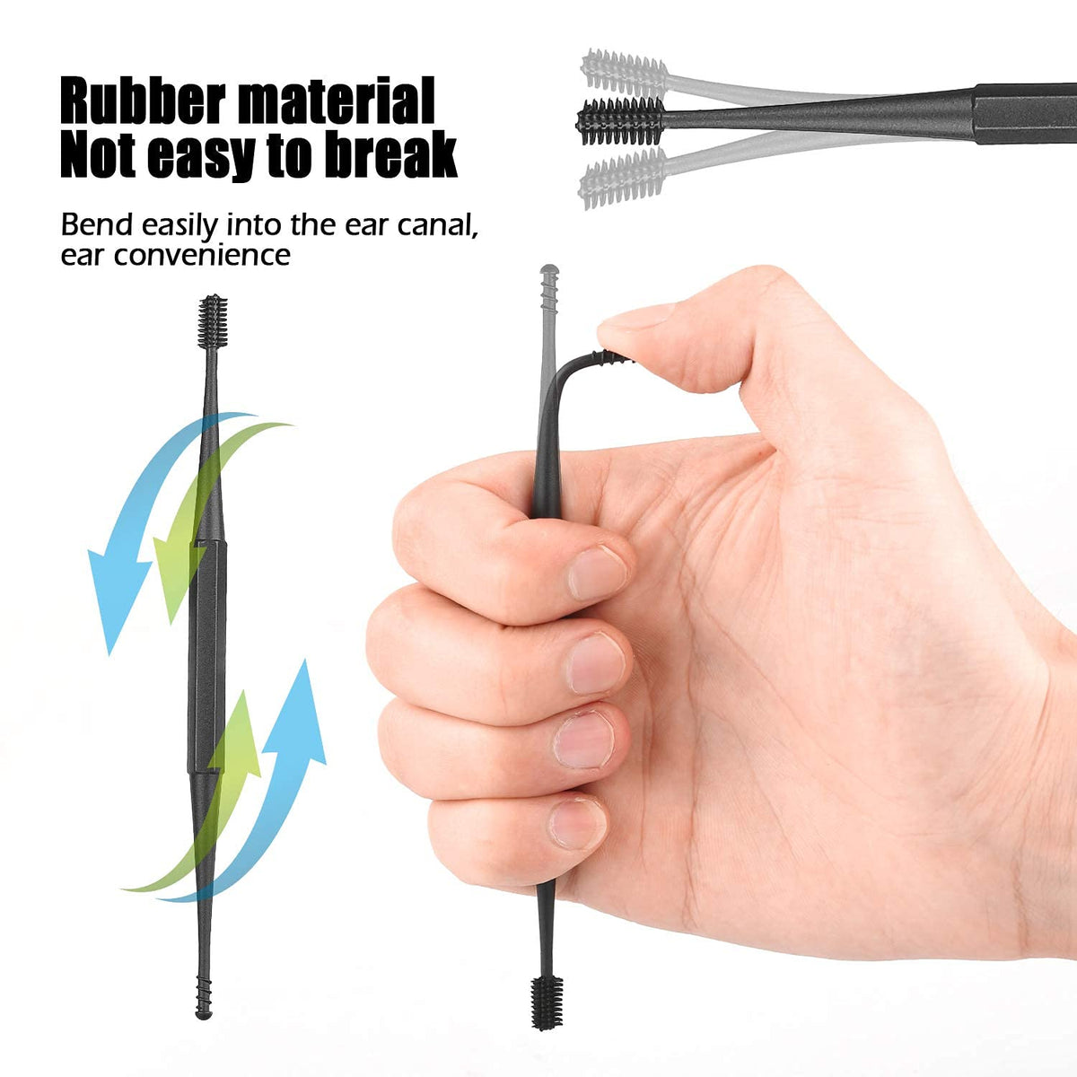 MAYCREATE Ear Wax Cleaner for Daily Ear Care with LED Light and 10PCS Stainless Steel Tools | Safe Anti Slip Design for Adults and Kids