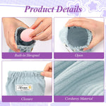 MAYCREATE Corduroy Storage Pouch Set for Travel with Easy Squeeze Open Closure 13×5×12 cm | Jewelry and Coin Organizer Bags