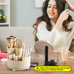 MAYCREATE Makeup Organizer Box for Vanity with 360° Rotating Design and 14.7×14.3 cm Size | ABS Storage for Women