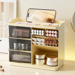 MAYCREATE Desk Organizer for Makeup and Stationery featuring Triple Drawer System | 23.2x11x19.4 cm Multi‑Compartment Storage Box