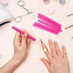 MAYCREATE Nail Art Stamps for DIY Floral Designs featuring 6pcs Set with Plastic Reusable Tools