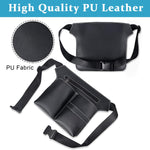 MAYCREATE Hairdresser Scissor Bag with 5 Sleeves and Adjustable Waist Belt | PU Leather Holster for Salon Tools