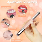 MAYCREATE Lipstick Silicone Brush for Travel Makeup with Dual End Applicator and Pink Lid