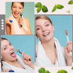MAYCREATE Tongue Cleaner for Adults 4PCS featuring Fan Shaped Double Sided Design with Soft Silicone | Helps Fight Bad Breath