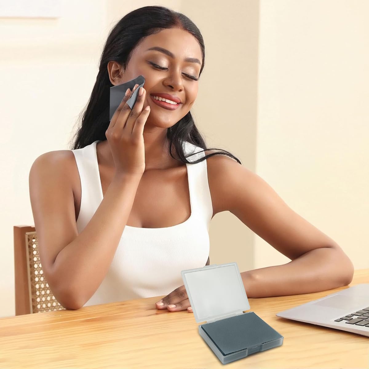 MAYCREATE Face Blotting Paper for Oily Skin with 300 Sheets and Linen Fiber Material | Makeup Shine Control for Women