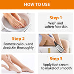 MAYCREATE Leg Heel Foot Scrubber for Dead Skin with Sharp Heavy Blades 11 x 3 in | 3PCS Stainless Steel Callus Remover