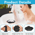 MAYCREATE Silicone Body Scrubber for Sensitive Skin with Soft Massage Bristles | 2PCS Gentle Exfoliating Pad