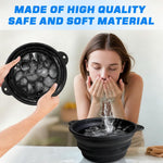 MAYCREATE Silicone Face Washing Basin 10.8 in for Travel and Home Use featuring Collapsible Design | Ideal for Ice Therapy and Skincare Routine