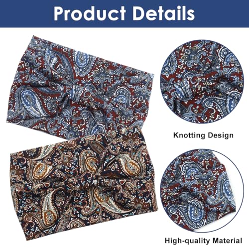 MAYCREATE® 6PCS Fashion Sport Headbands for Women Moisture Wicking Stretchy Pre Tie Running Hairbands Quick Drying Boho Stylish Bands Yoga Jogging