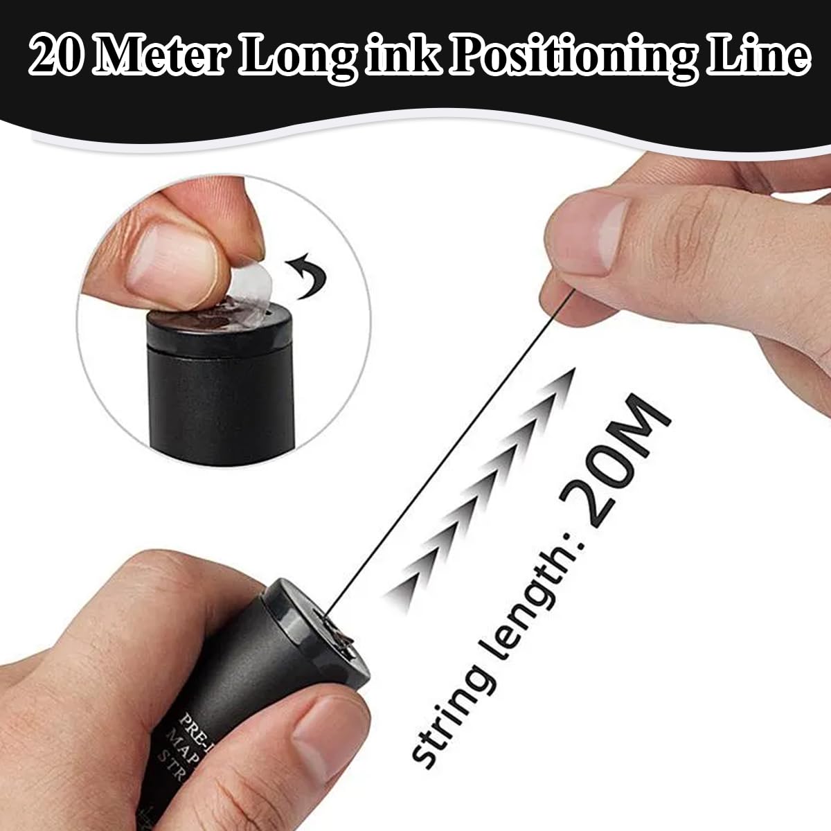 MAYCREATE Mapping String for Eyebrow Tattoo with Pre Coated Ink 20m | Symmetrical Brow Tool