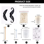 MAYCREATE Nose Wax Kit for Men and Women with 50g Wax 10 Applicators and Cups | Facial Hair Removal