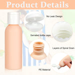 MAYCREATE Travel Bottles for Toiletries with Leak-Proof 4 in 1 Design and 50ml PP Case | Compact Refillable Set