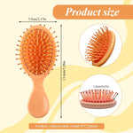 MAYCREATE 12 Pieces Mini Wet Hair Brush, Travel Detangling Brush, for Most Hair Types, with Ease Knots Without Tears or Breakage