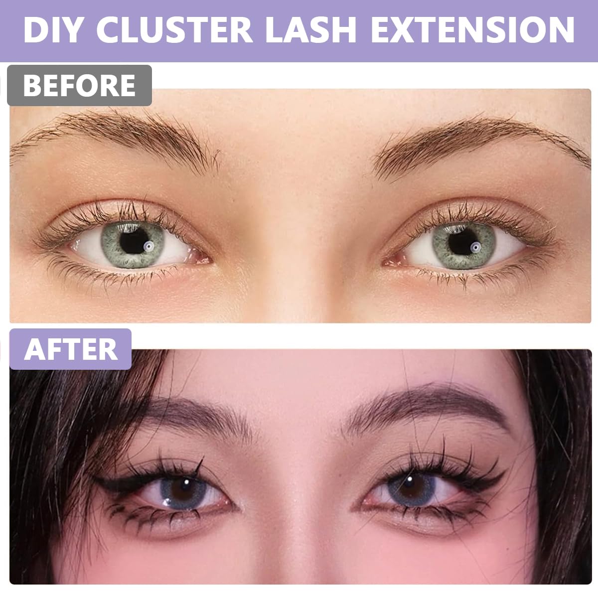 MAYCREATE Magnetic Eyelashes for Natural Cat Eye Look with Applicator and Clear Band | Reusable False Lashes No Glue Needed