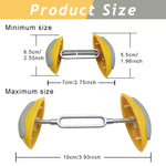 MAYCREATE Shoe Stretchers for Women featuring Adjustable Width 7–11 cm Dual Head Braces | Yellow