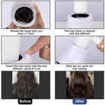 MAYCREATE Universal Hair Diffuser for Curly and Wavy Hair with Rotary Lock 1.37–3.15 in Nozzle | Heat-Resistant PC Material for Frizz-Free Drying