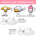 MAYCREATE Cartoon Shoe Charms for Sandals featuring 33 pcs PVC design | for Women and Girls