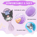 MAYCREATE Toddler Hair Brush for Girls 5.3 in with Ergonomic Handle and Soft Bristles | 3 PCS Kuromi Cartoon Comb