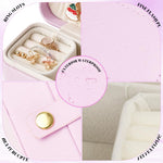 MAYCREATE Travel Jewelry Box for Women featuring Removable Ring Holder and Plush Lining | Compact Organizer for Earrings and Necklaces