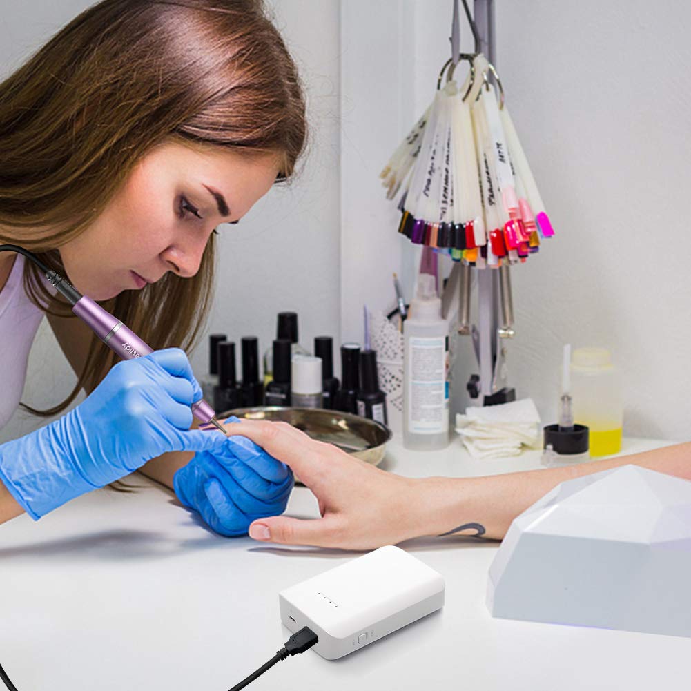 MAYCREATE Nail Drill Machine for Manicure and Pedicure with 20000rpm Speed Control | 44pcs Portable Electric Filer Kit